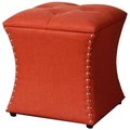 New Pacific Direct New Pacific Direct 193619-169 Amelia Nailhead Ottoman; Persimmon 193619-169